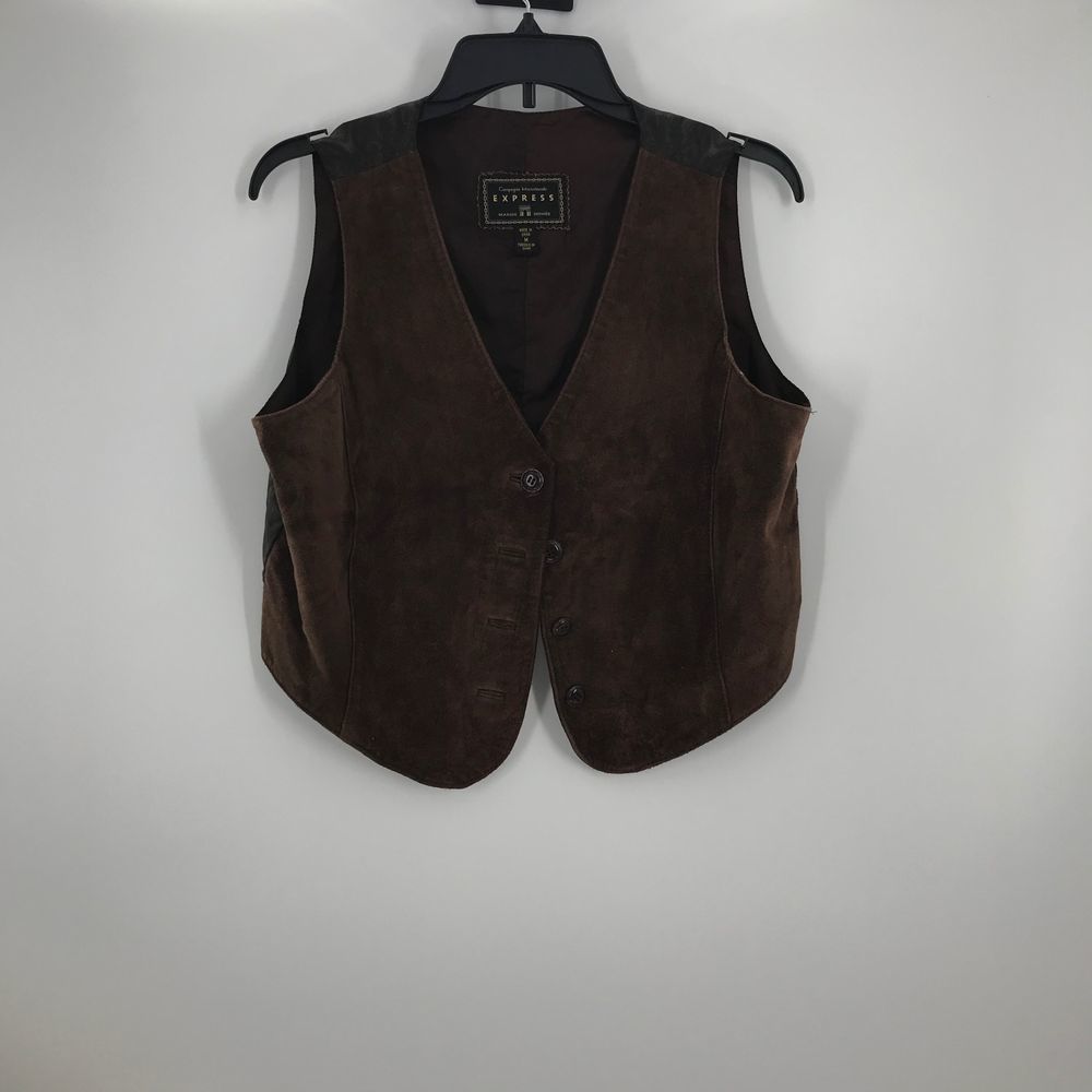 Womens Genuine Leather Vest Medium